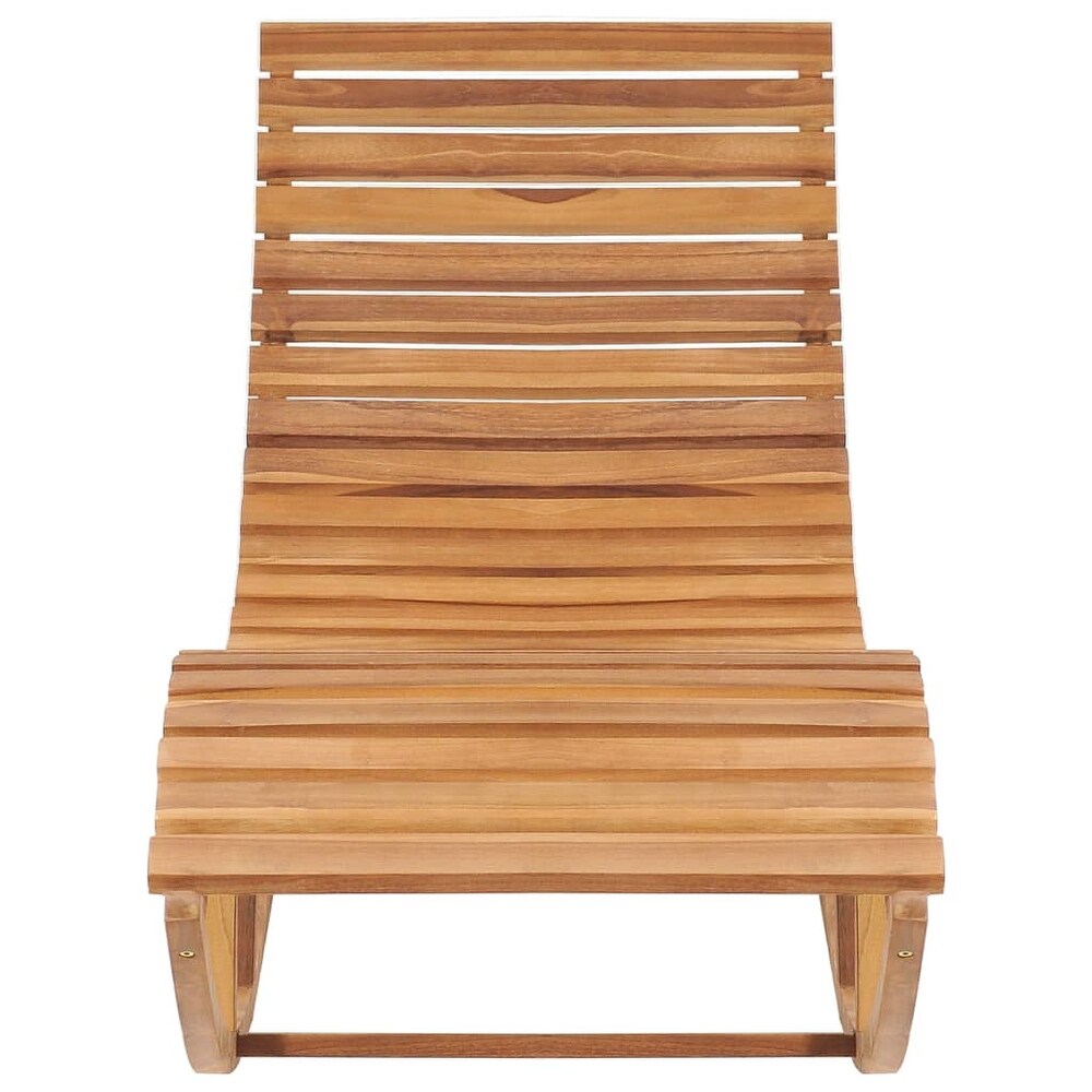 vidaXL Rocking Sunlounger Solid Teak Wood