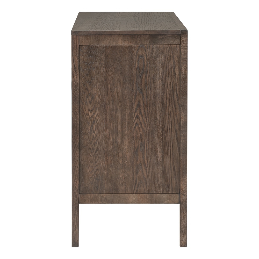 Storage Cabinet  Sideboard Wooden Cabinet with 2 Metal Handles and 2 Doors for Hallway/Entryway/Living Room/Bedroom