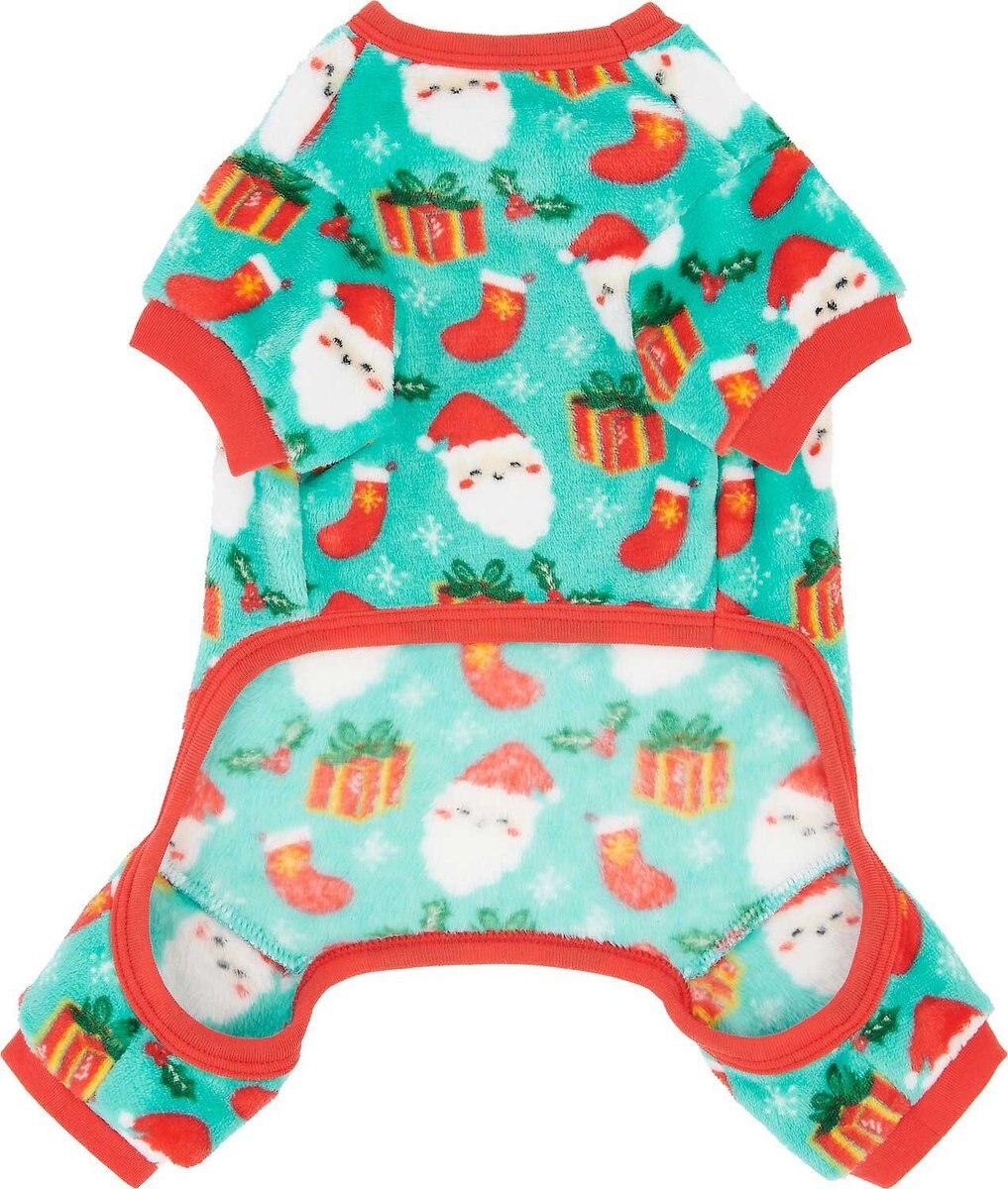 Frisco Santa's Gifts Dog and Cat Cozy Plush Fleece PJs