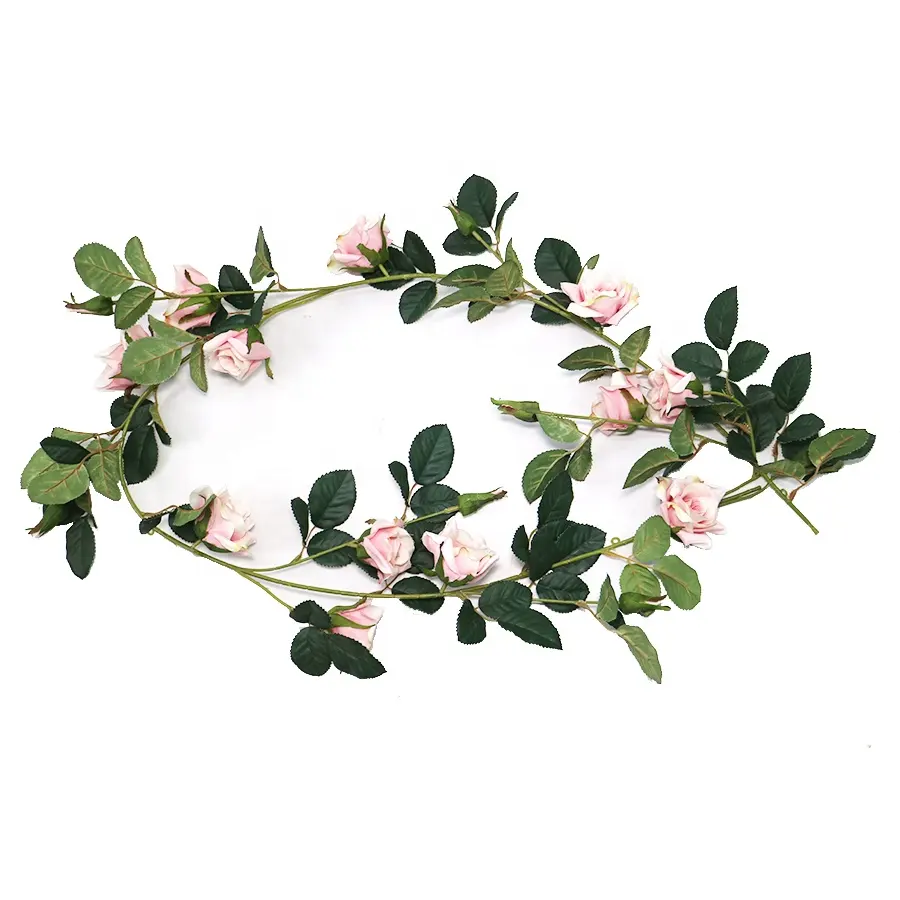 Supplies faux rose garland rose vine for landscape decoration