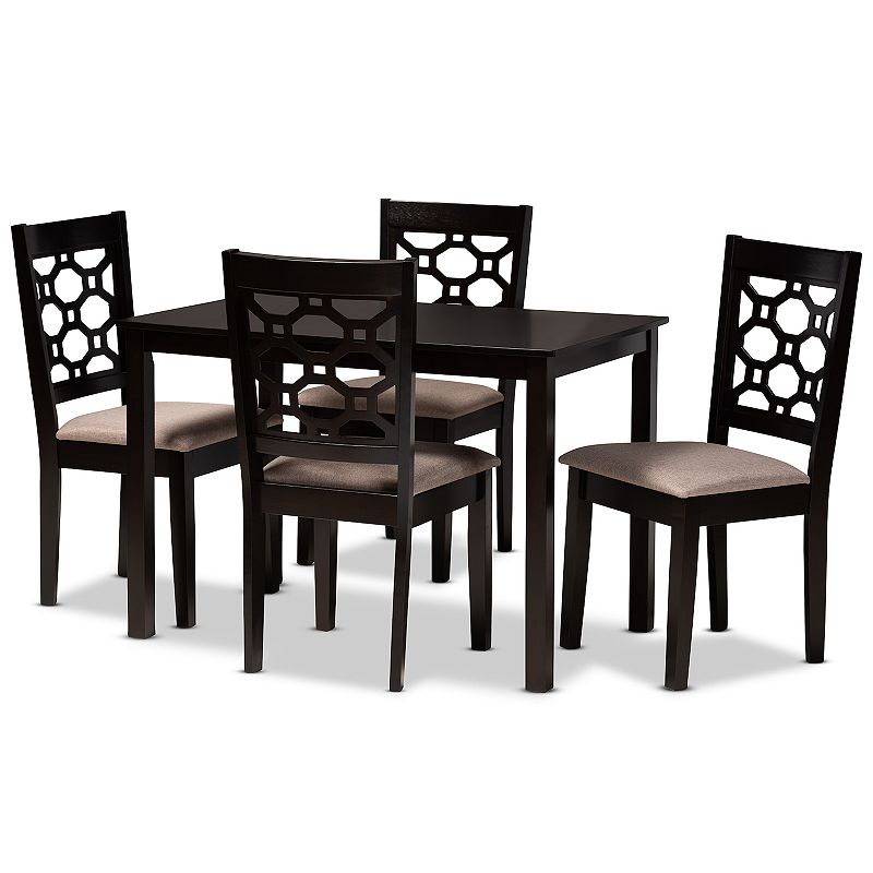 Baxton Studio Henry Dining Table and Chair 5-piece Set