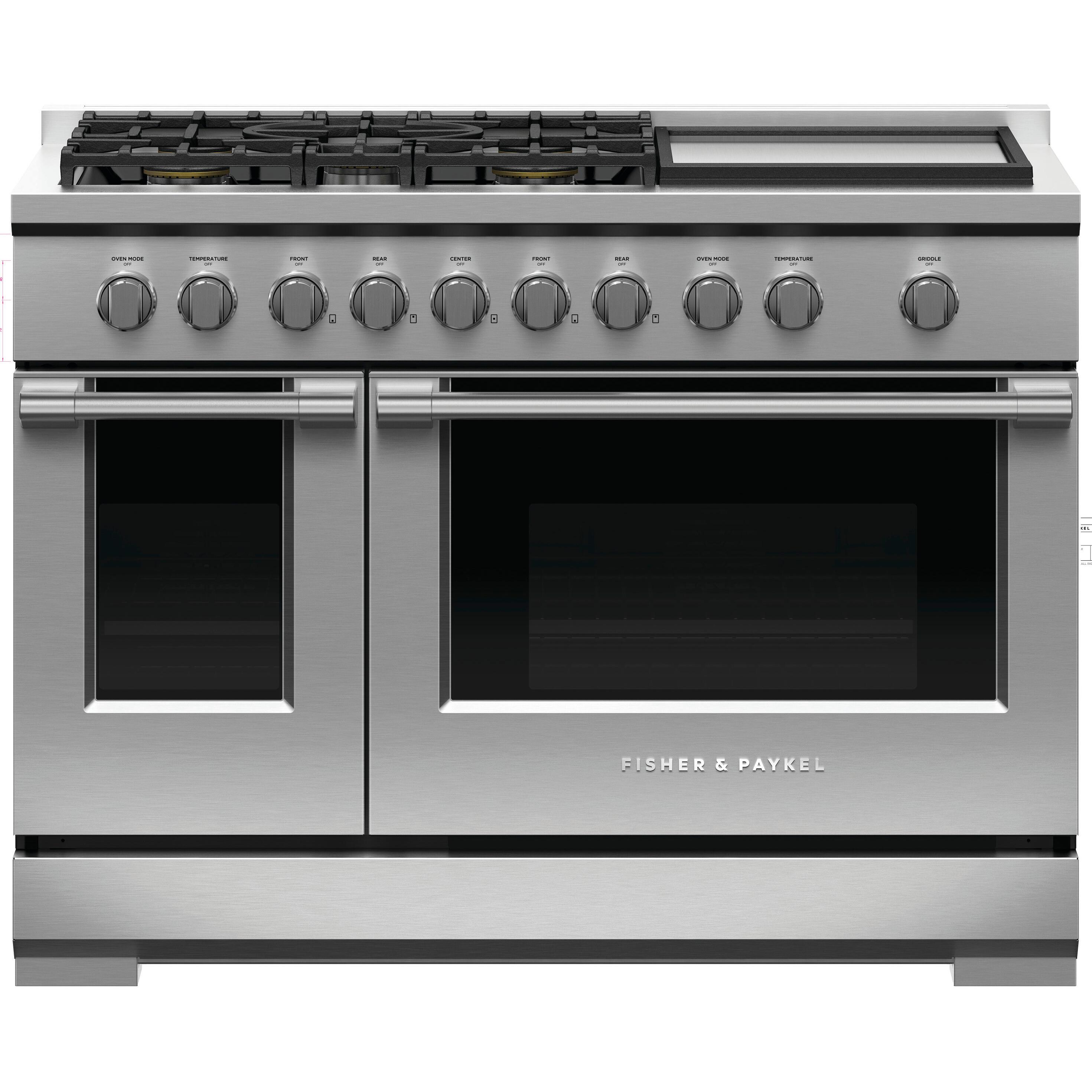 Fisher & Paykel 48-inch Freestanding Gas Range with Griddle RGV3-485GD-L