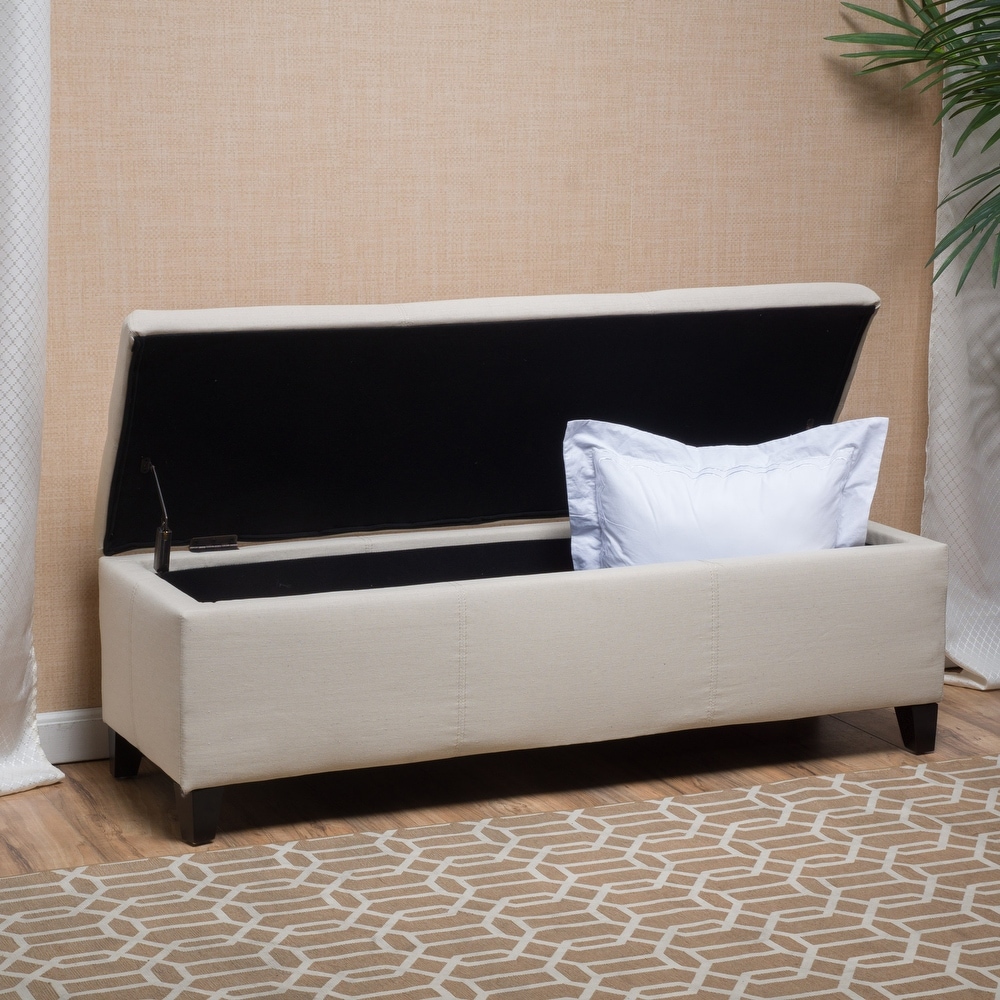 Lucinda Fabric Storage Ottoman Bench by Christopher Knight Home