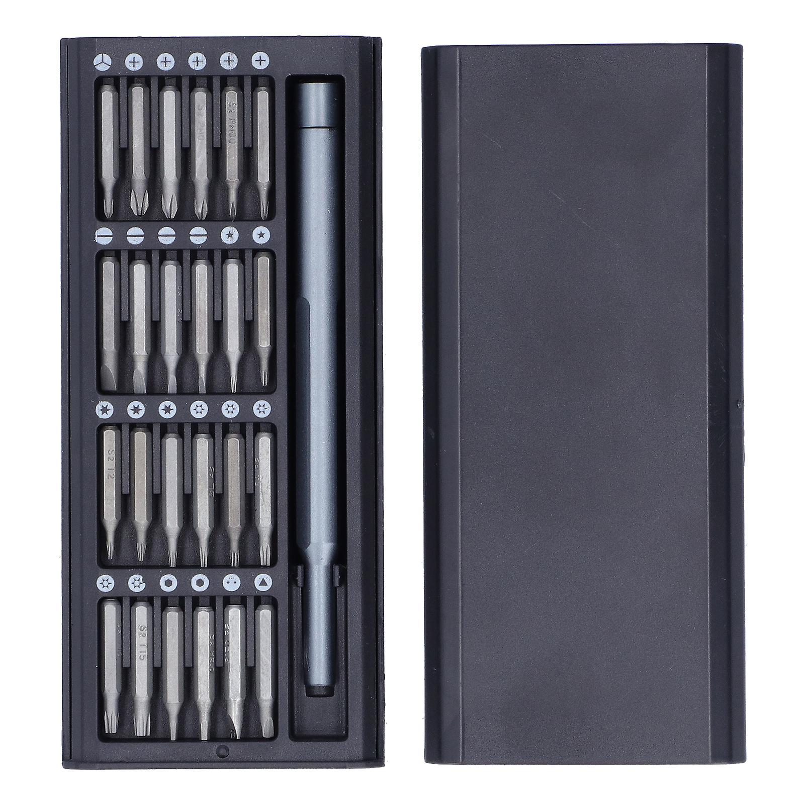 24pcs Screwdriver Bit Set S2 Alloy Steel Precise Electronic Repair Supplies With Handle