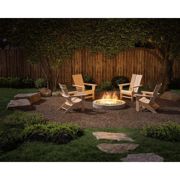 POLYWOOD 4Piece Modern Curveback Adirondack Conversation Set