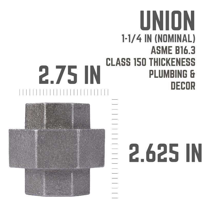 IRON UNION BLACK 1-1/4