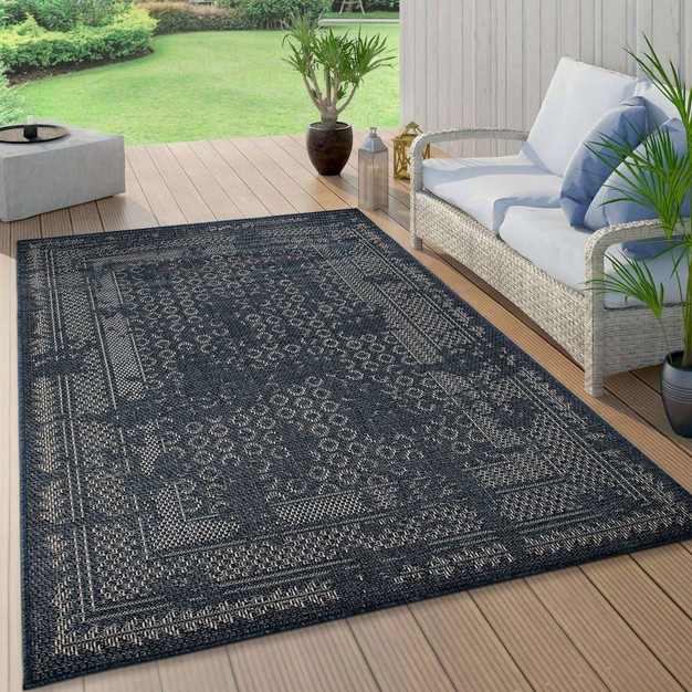 World Rug Gallery Bohemian Border Indoor outdoor Area Rug