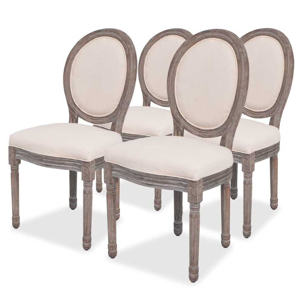 vidaXL Dining Chairs 2/4/6 pcs Cream Fabric