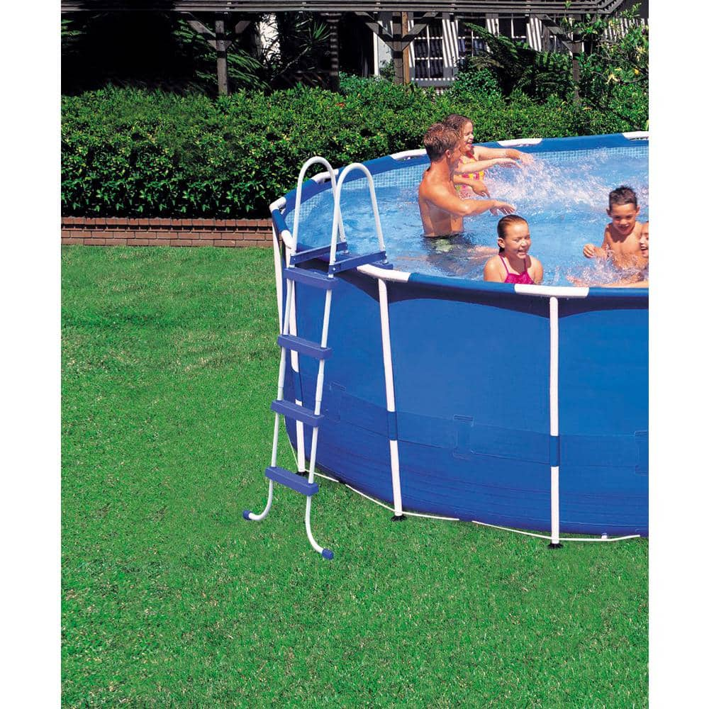 Intex 15 ft. Round 48 in. D Metal Frame Hard Sided Above Ground Swimming Pool Set with Pump (2-Pack) 2 x 28241EH