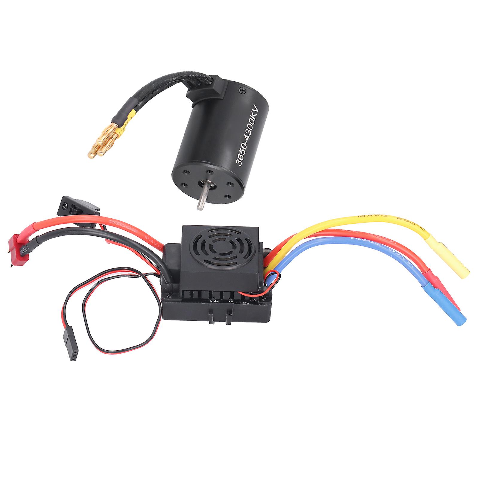 3650 Waterproof 4300kv Brushless Motor 60a Brushless Esc Accessory Set For 1/10 Rc Car