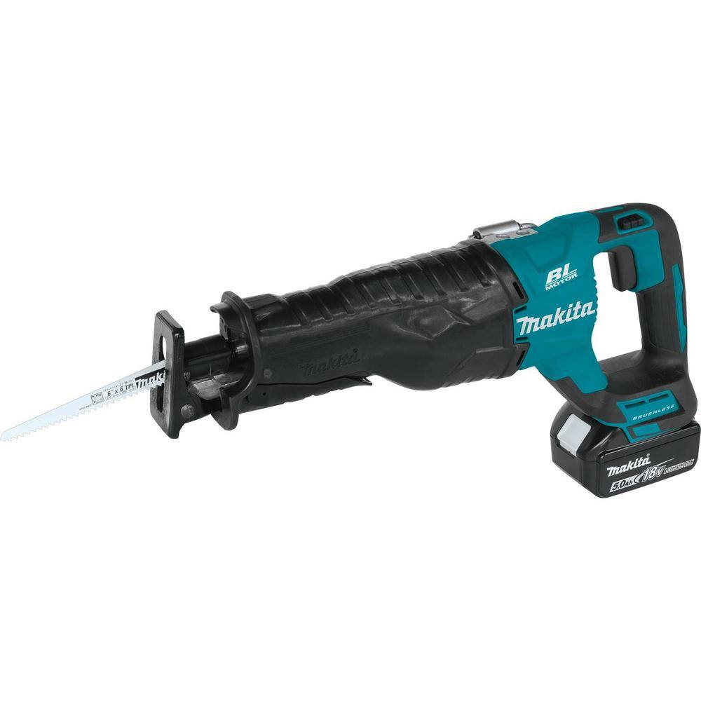 Makita 18V 5.0Ah LXT Lithium-Ion Brushless Cordless Recipro Saw Kit XRJ05T