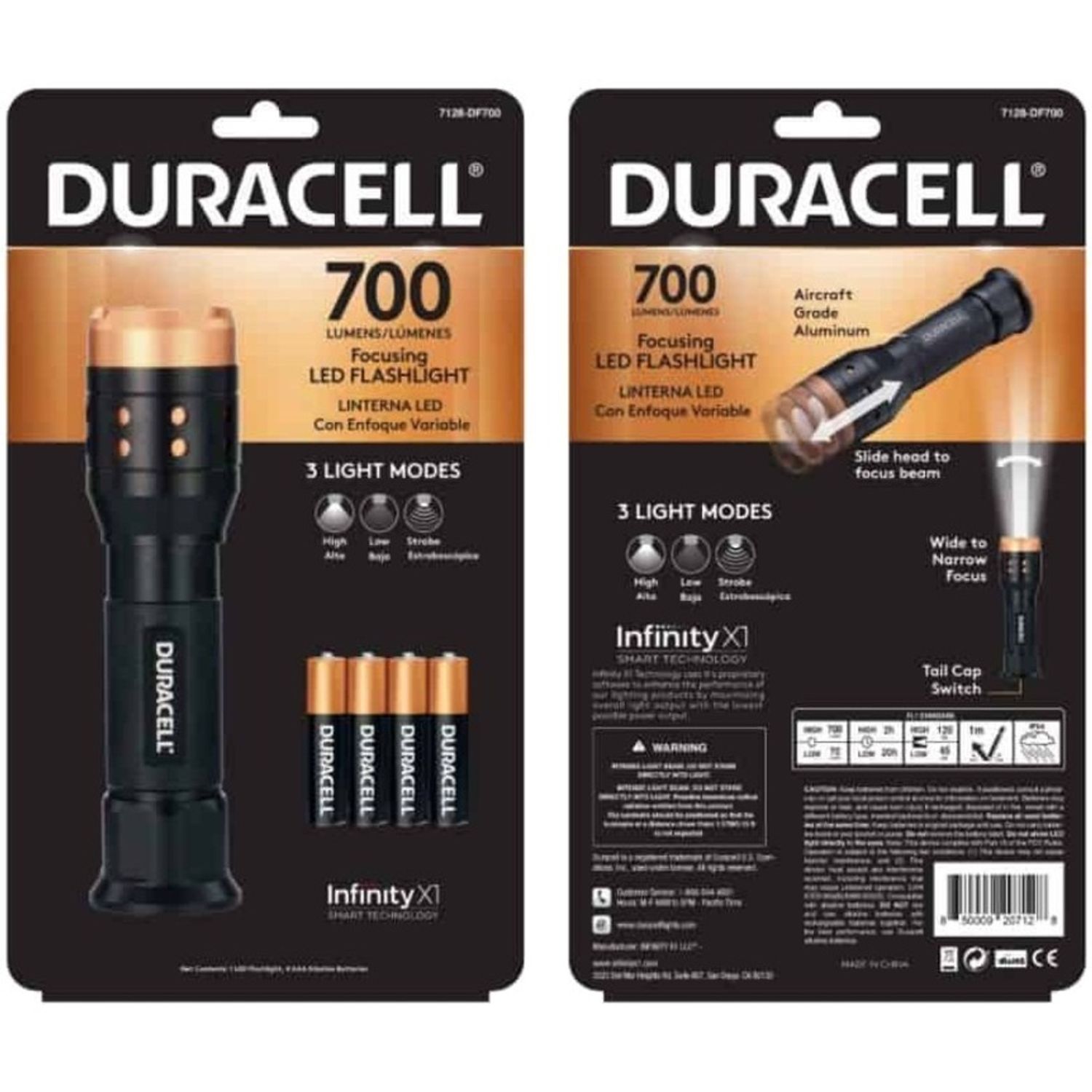 Aluminum Focusing LED Flashlight by Duracell Inc. DUR7128DF700