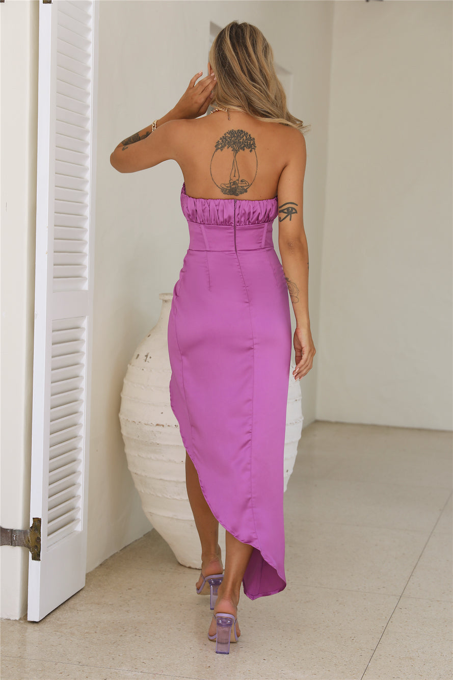 Impress Without Trying Midi Dress Purple