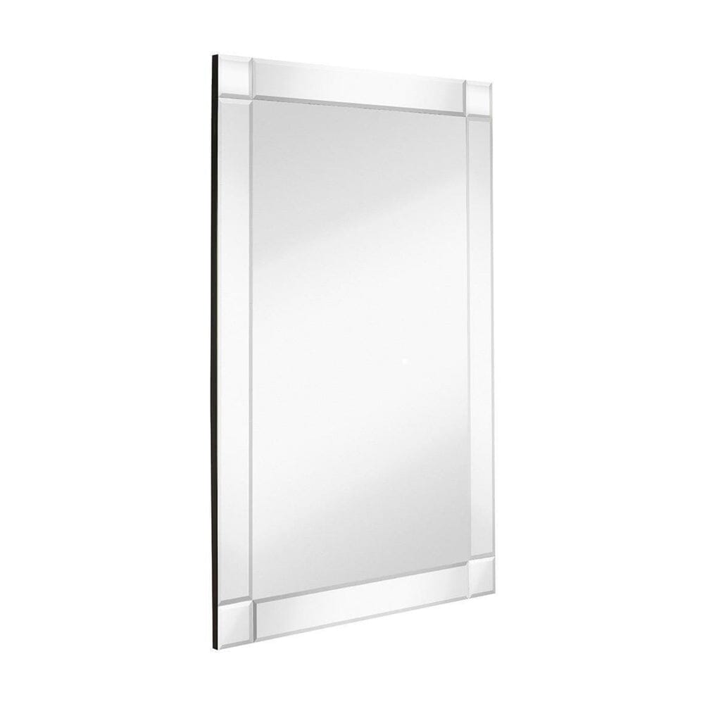 Large Squared Corner Beveled Mirror on Mirror Frame