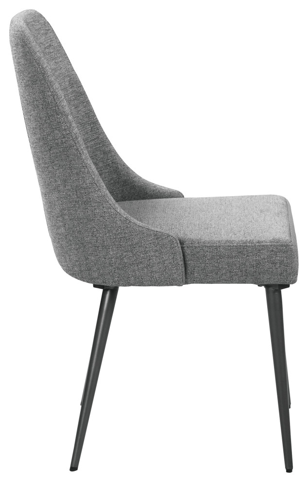 Alan Upholstered Dining Chairs Grey  Set of 2   Modern   Dining Chairs   by Modon  Houzz