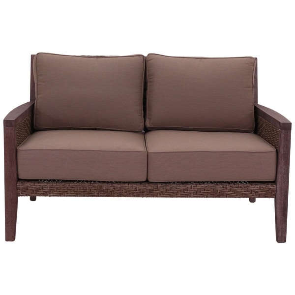 Courtyard Casual Buena Vista II 4 pc Loveseat Group Includes: One Loveseat，One Coffee Table and Two Club Chairs