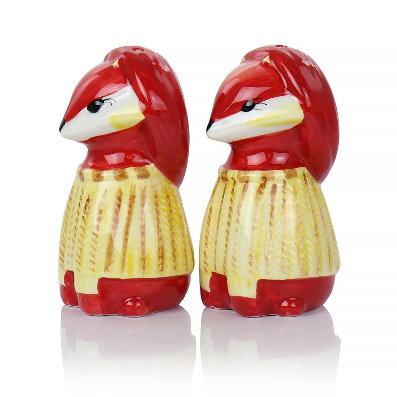 Gibson Home Woodland Fox Salt and Pepper Set