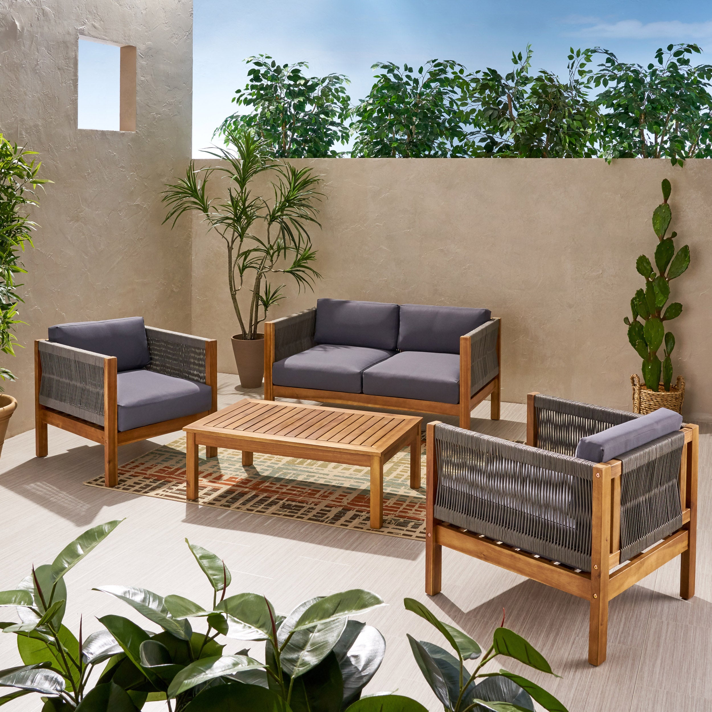 Sigrid Outdoor 4 Seater Chat Set