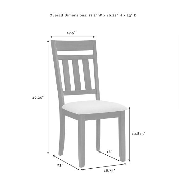 Hayden 2Pc Slat Back Dining Chair Set