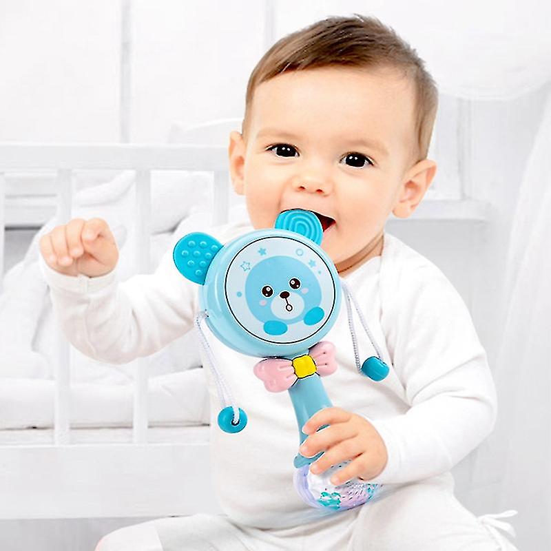 Baby Music Flashing Teether Rattle Toys Rabbit Hand Bells Mobile Infant Pacifier Weep Tear Newborn Early Educational Toys 0-12m