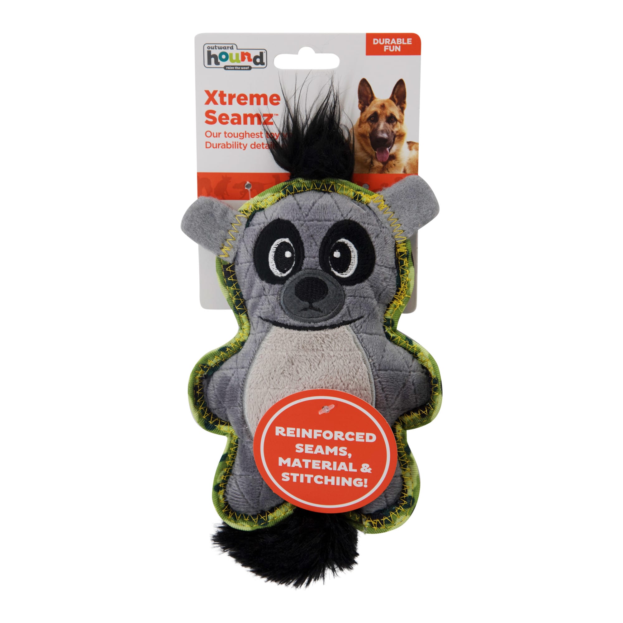 Outward Hound Xtreme Seamz Lemur Dog Toy， Small