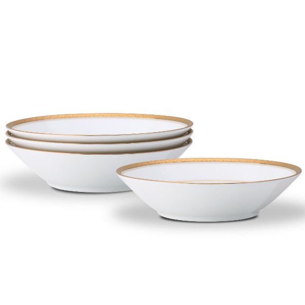 Noritake Charlotta Gold Set Of 4 Soup Bowls