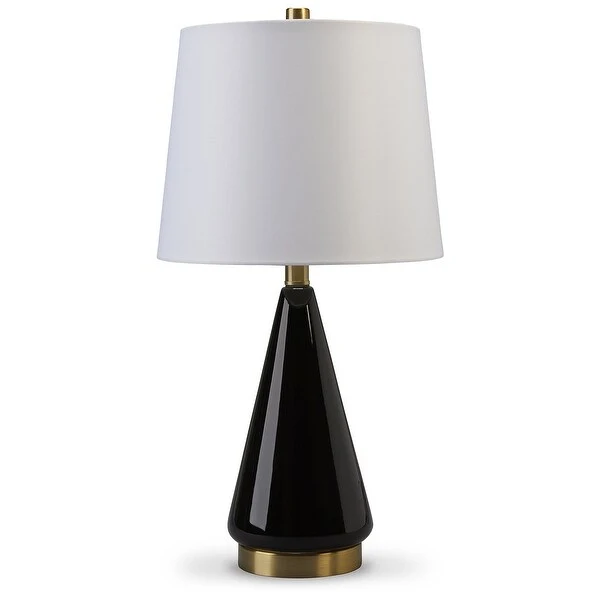 Signature Design by Ashley Ackson Black and Brass Ceramic Table Lamps (Set of 2) - 12