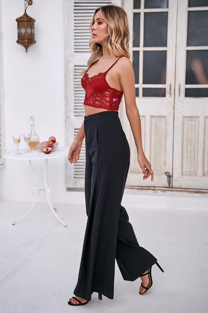 Heard About You Bralet Wine