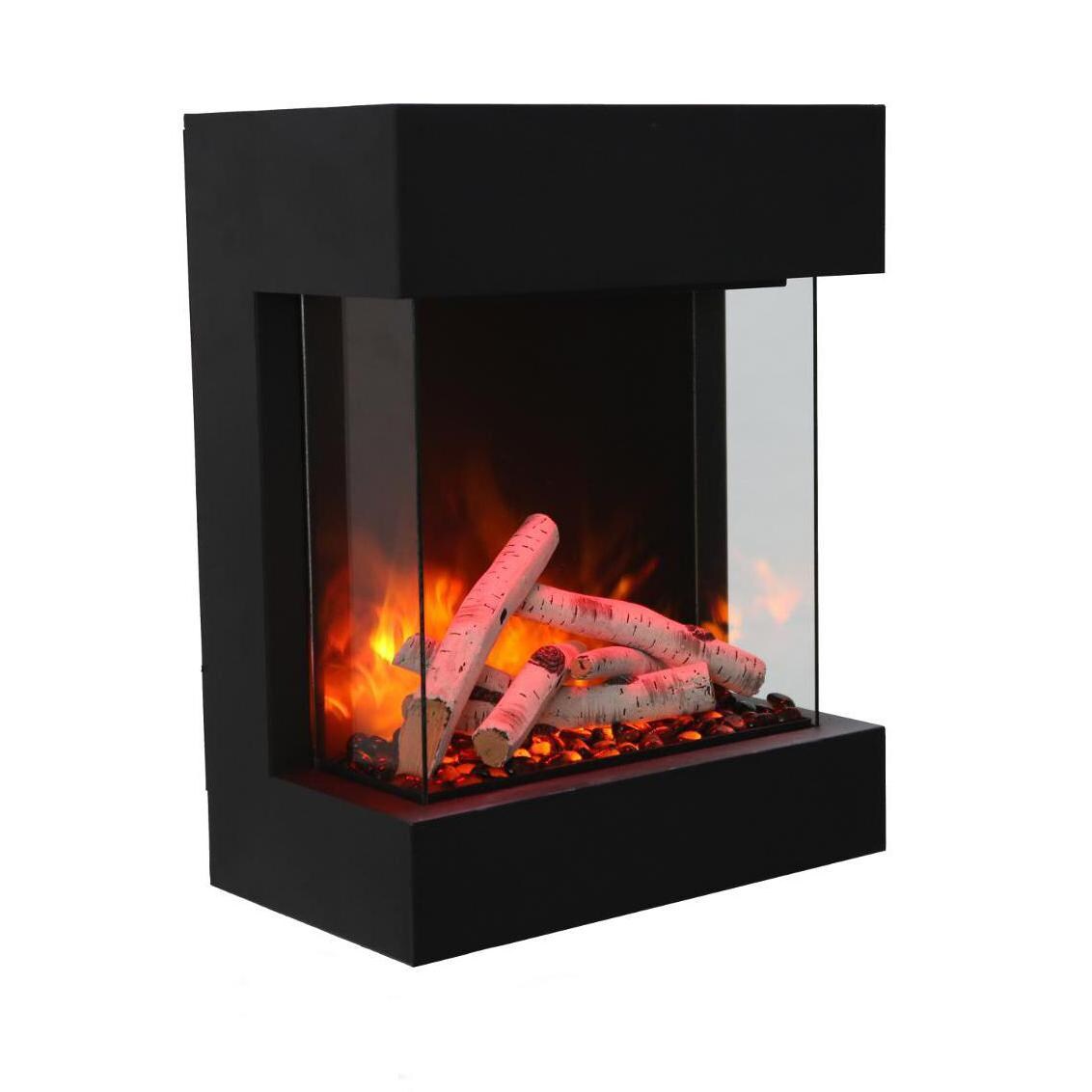 Amantii Cube 20-Inch Smart Three Sided Wall Mount Electric Fireplace