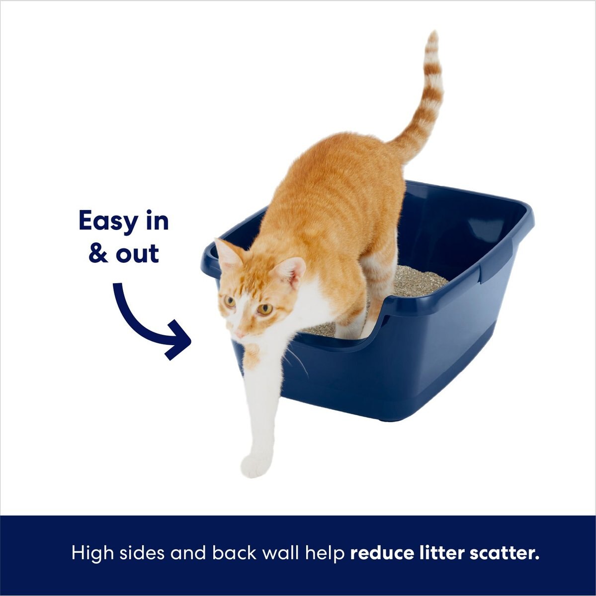 Frisco High Sided Cat Litter Box， Medium 18-in