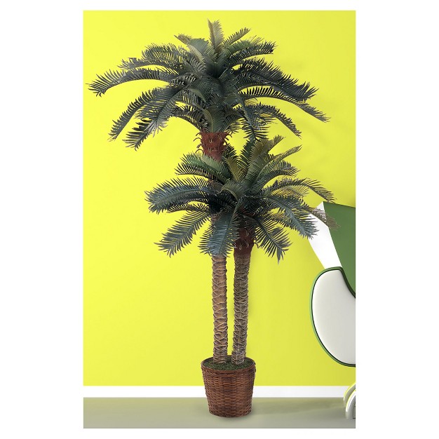 Nearly Natural Sago Palm Double Potted Silk Tree (6