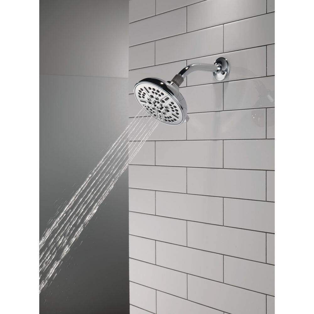 Delta 8-Spray Patterns 1.75 GPM 5.94 in. Wall Mount Fixed Shower Head in Chrome 75898C