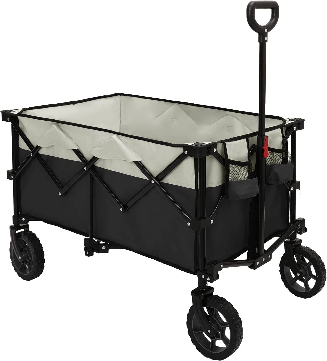 Collapsible Outdoor Utility Wagon with All-Terrain Beach Wheels