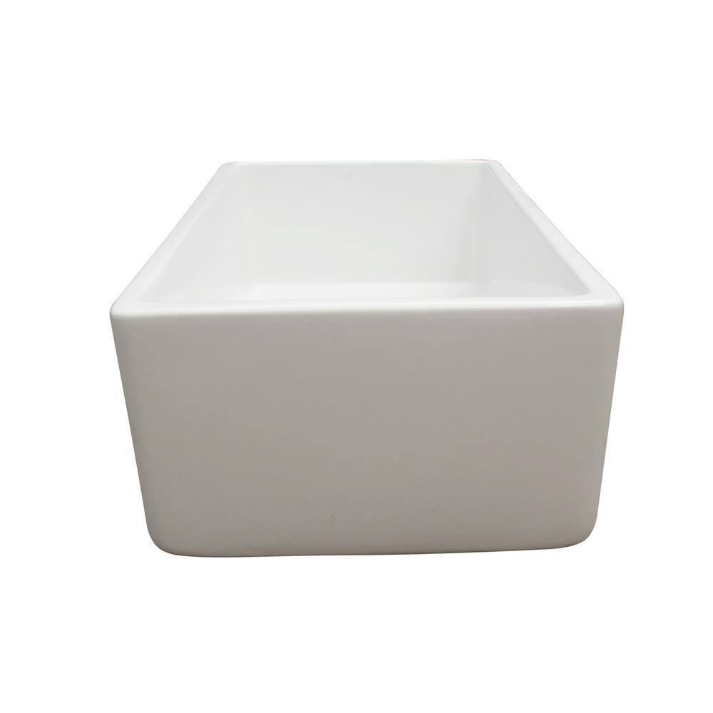 Barclay Products Gwen Farmhouse Apron Front Fireclay 33 in. Single Bowl Kitchen Sink in White FS33