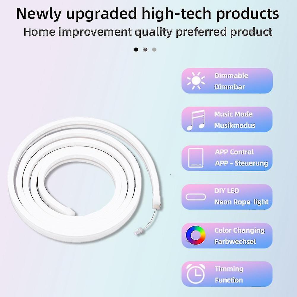 Wifi Smart Rope Light Rgb-ic， 10ft Rope Lights With Music Sync， Diy Design， Lights (not Support 5g