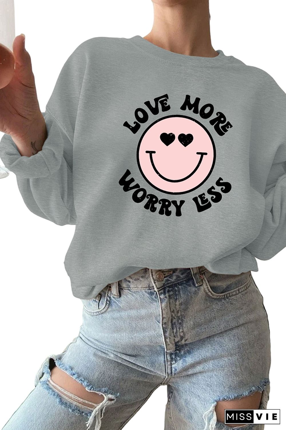 Hippie Smile Valentines Day Sweatshirt Wholesale