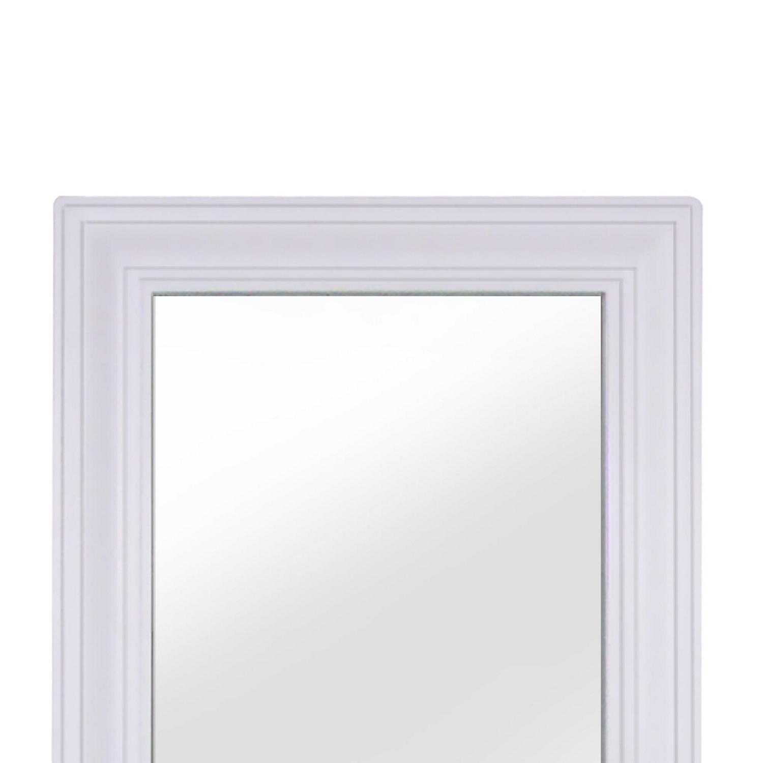 Teamson Home Stratford 18 W x 24 H Wooden Wall Mirror with Storage Shelf White  Crowdfused