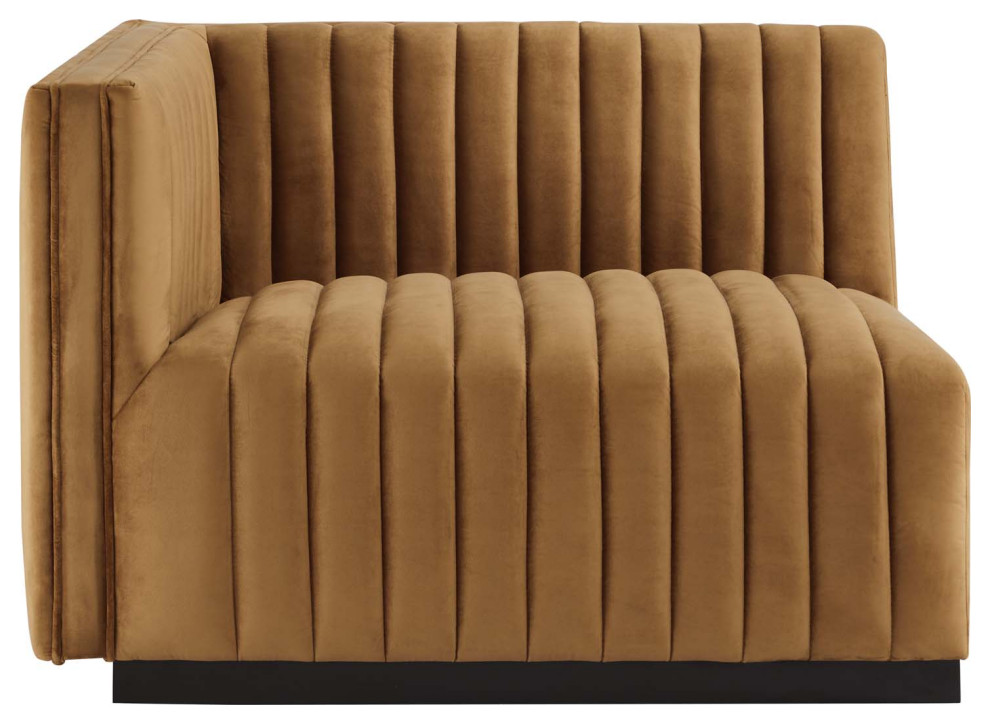 Conjure Channel Tufted Velvet Loveseat   Contemporary   Loveseats   by Modway  Houzz