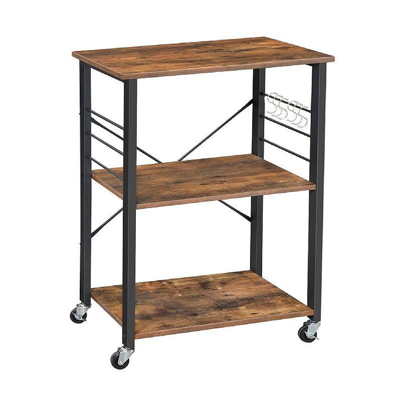 Kitchen Baker’s Rack， Microwave Oven Stand Storage Cart， 3-Tier Serving Cart