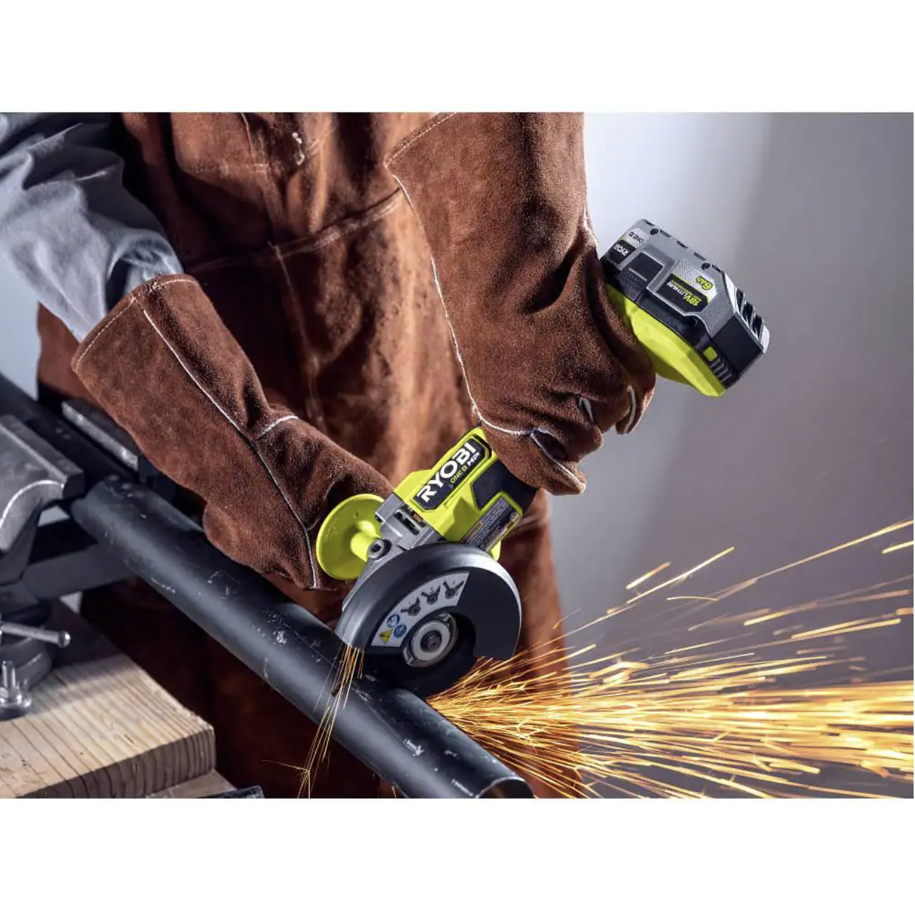 Ryobi One+ HP 18V Brushless Cordless 4-1/2 in. Angle Grinder (Tool Only)