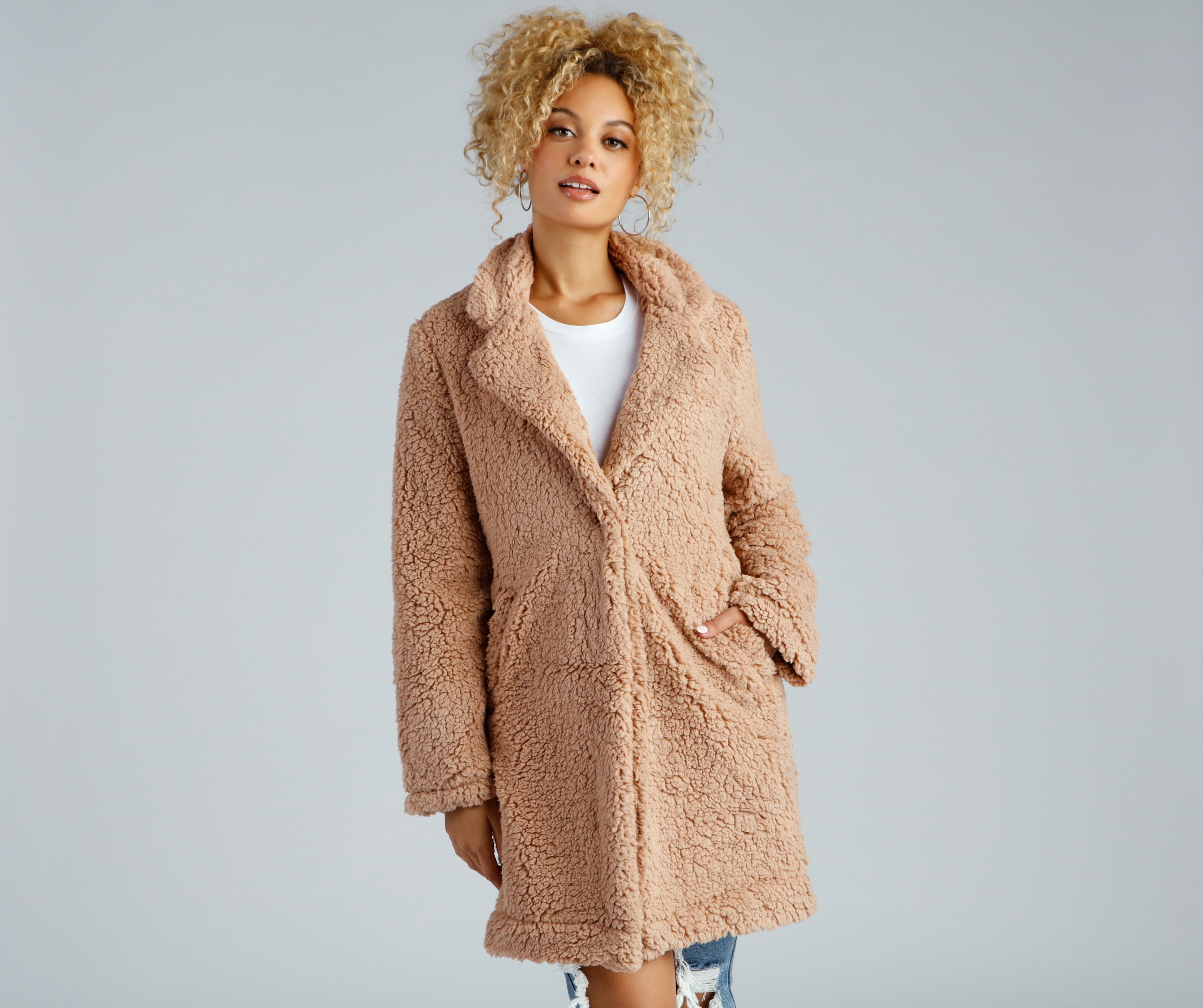 Elevated Glamour Faux Fur Longline Jacket