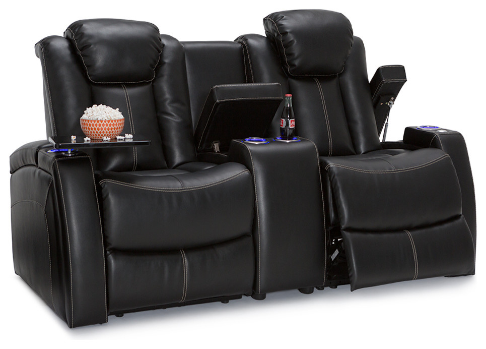 Seatcraft Omega Home Theater Seating Sofa Power Recline Powered Headrests   Transitional   Theater Seating   by Stargate Cinema  Houzz