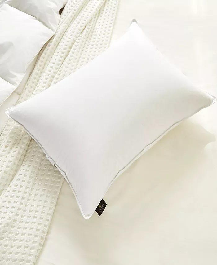 Farm to Home Premium White Down Medium Firm Cotton Pillow， Standard Queen