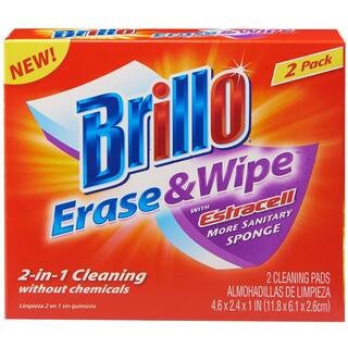 Brillo Erase and Wipe (2-Count Case of 12) 81262