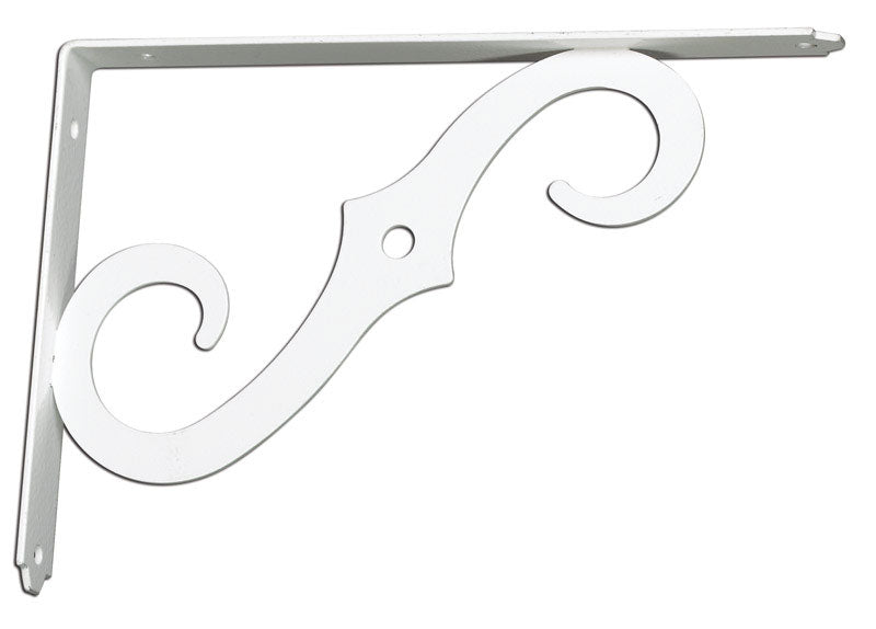 SHELF BRACKET ORN10X7WHT