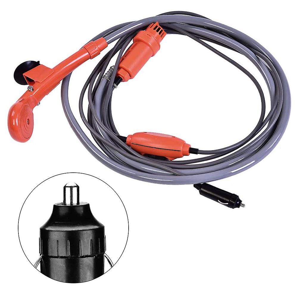 12v Car Plug Outdoor Portable Vehicle Mounted Shower Kit For Camping Travel