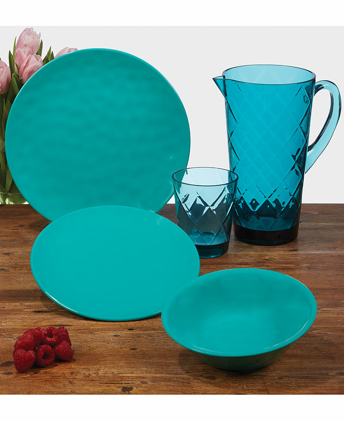 Certified International Teal Melamine Dinnerware