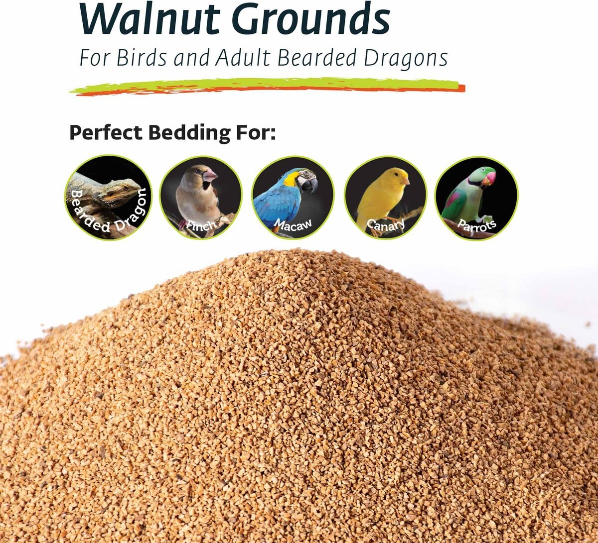 Galapagos Walnut Bedding Reptil Bedding， 8-qt bag