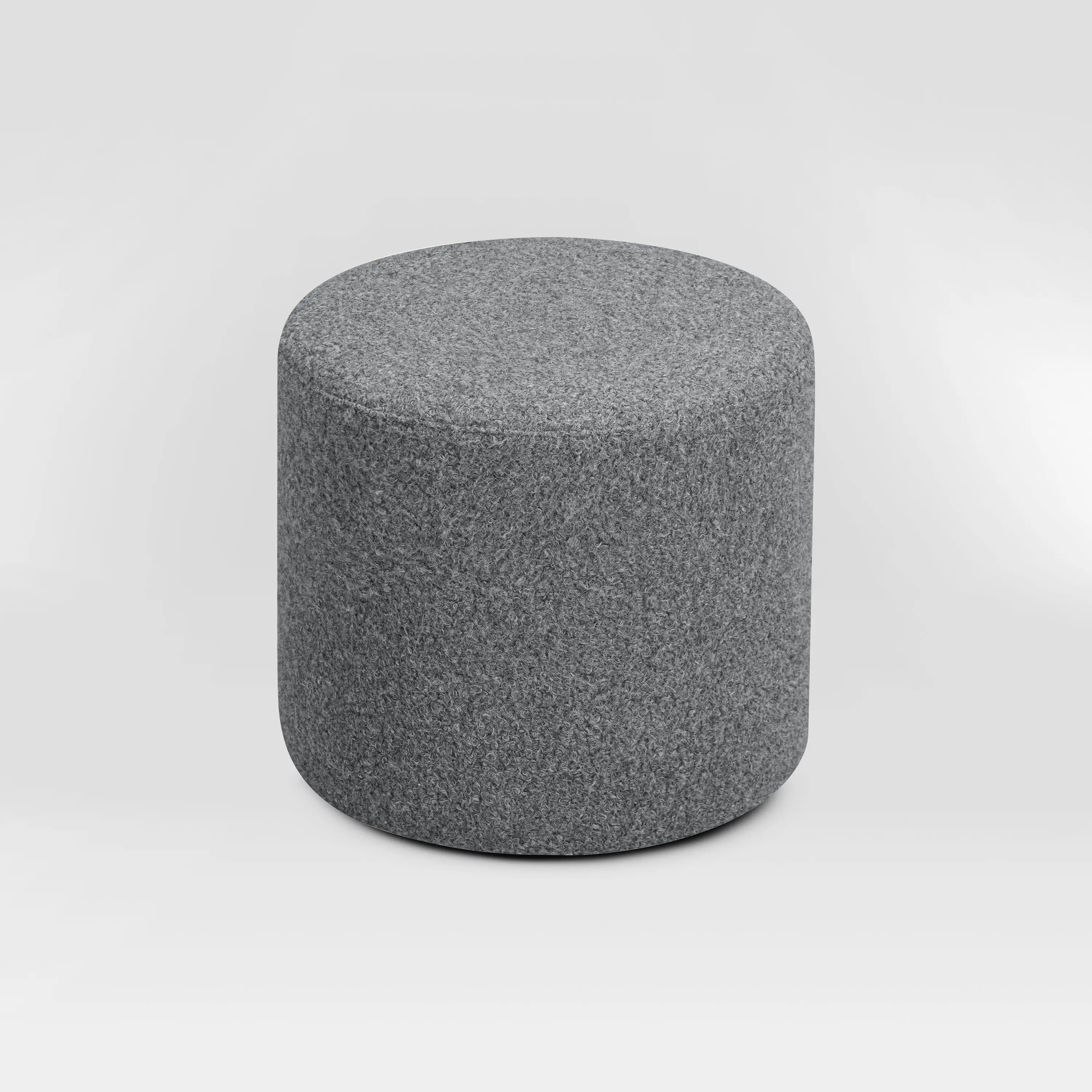 Garrett Gray Round Ottoman