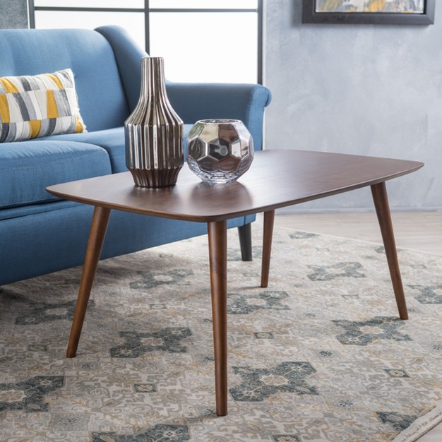 Cilla Coffee Table Walnut Christopher Knight Home